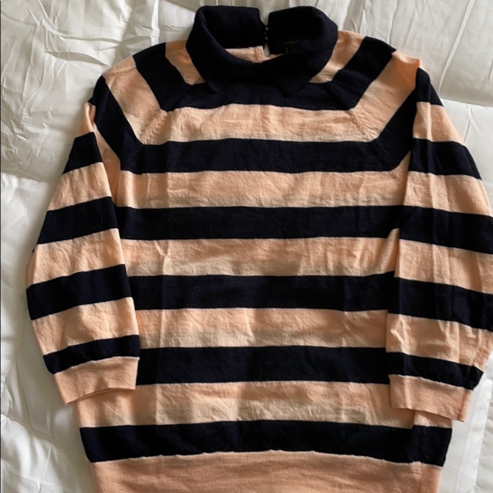 J. Crew Stripped Collared Sweater